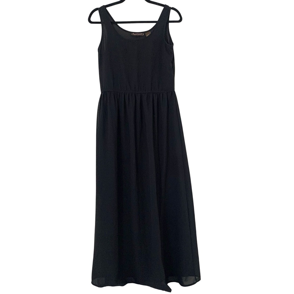 Flowy Maxi Dress Women S Black Sleeveless Sheer Boho Romantic Whimsygoth Fairy